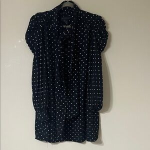 Zara Black and White Polka Dot Top